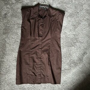 ASOS Design sleeveless dress chocolate brown size 13